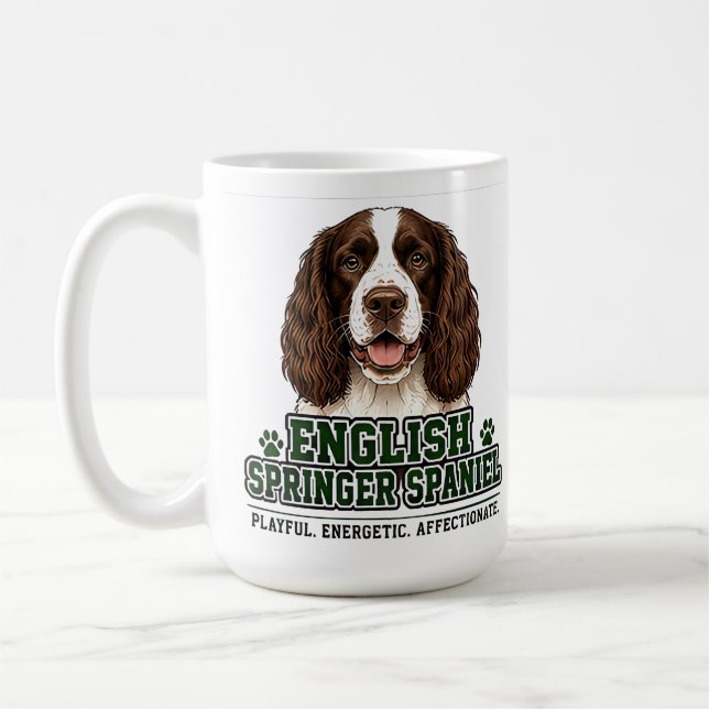 Taza De Café 🐾 Orgullo de Cocker Spaniel Inglés 🐾 (Izquierda)
