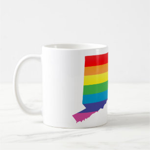 Taza De Café orgullo de Connecticut. rayado