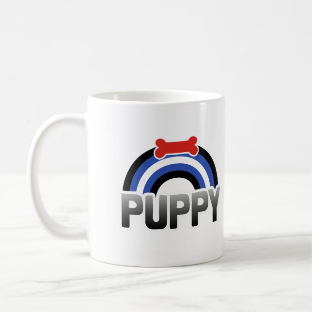Taza De Café Orgullo de juego de cachorro (Izquierda)