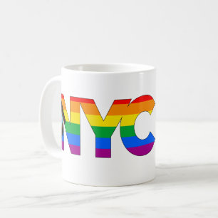 Taza De Café Orgullo de la ciudad de Nueva York Progreso LGBTQ