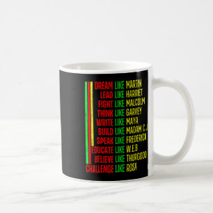 Taza De Café Orgullo de la historia negra Martin Negro Afro Afr