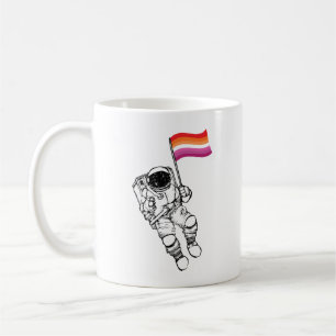Taza De Café Orgullo de la Mujer Luna Lesbiana