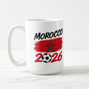 Taza De Café Orgullo de seguidor de fútbol Marruecos 2026