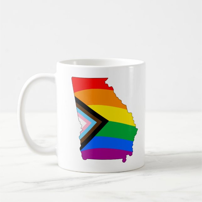 Taza De Café Orgullo del Estado de Georgia Progreso de Orgullo  (Izquierda)