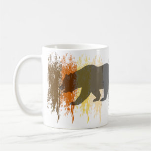 Taza De Café Orgullo del oso gay en la sombra del oso grunge de