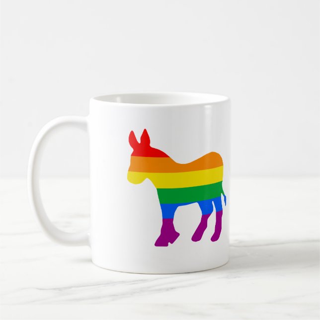 Taza De Café Orgullo democrático LGBTQ (Izquierda)