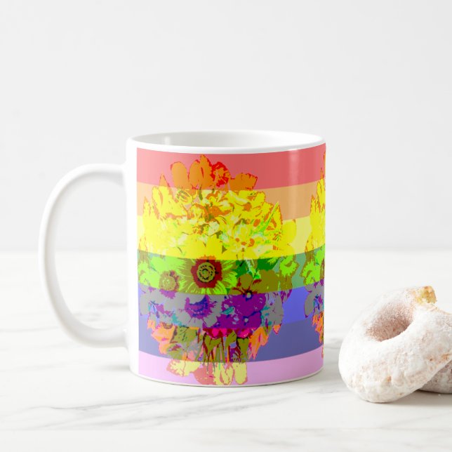 Taza De Café orgullo en plena floración (Con donut)
