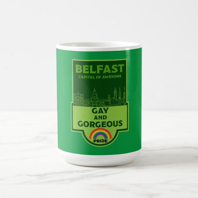 Taza De Café Orgullo Gay Belfast - Brighton Ireland LGBT - (Centro)
