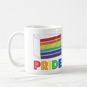 Taza De Café Orgullo gay LGBT Corte de pastel de capa de arcoir