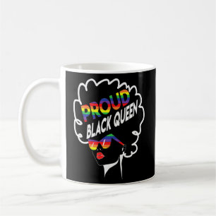 Taza De Café Orgullo gay Reina negra Lg afroamericana lesbiana