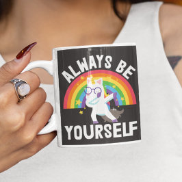 Taza De Café Orgullo LGBT arcoiris unicornio Siempre seas tú mi