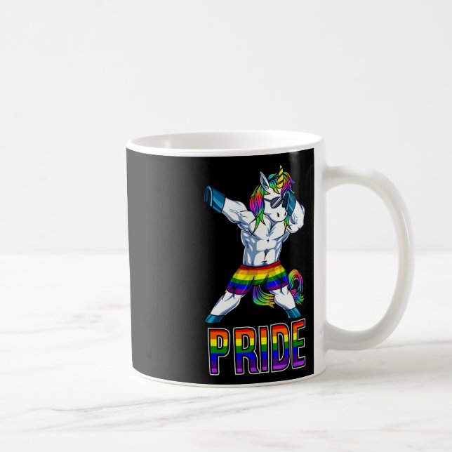 Taza De Café Orgullo Lgbt Bodybuilding Unicorn Músculo Lesbiana (Derecha)