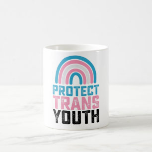 Taza De Café Orgullo LGBT Protege Trans Jóvenes Transgénero Niñ