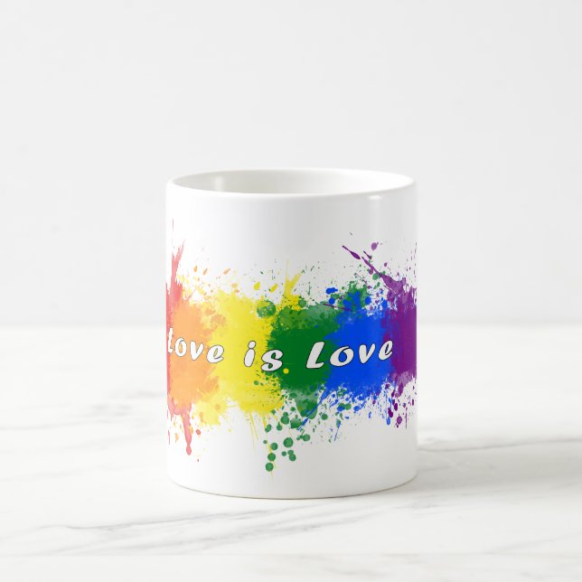 Taza De Café Orgullo LGBTQ Mug, amor es amor (Centro)