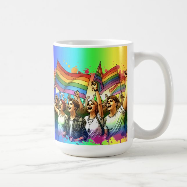 Taza De Café Orgullo | LGBTQIA + Personas y banderas (Derecha)