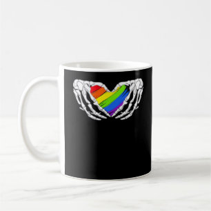 Taza De Café Orgullo - Manos de Skeleton Orgullo con el Corazón