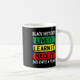 Taza De Café Orgullo Mujer de ropa de mes de historia negra