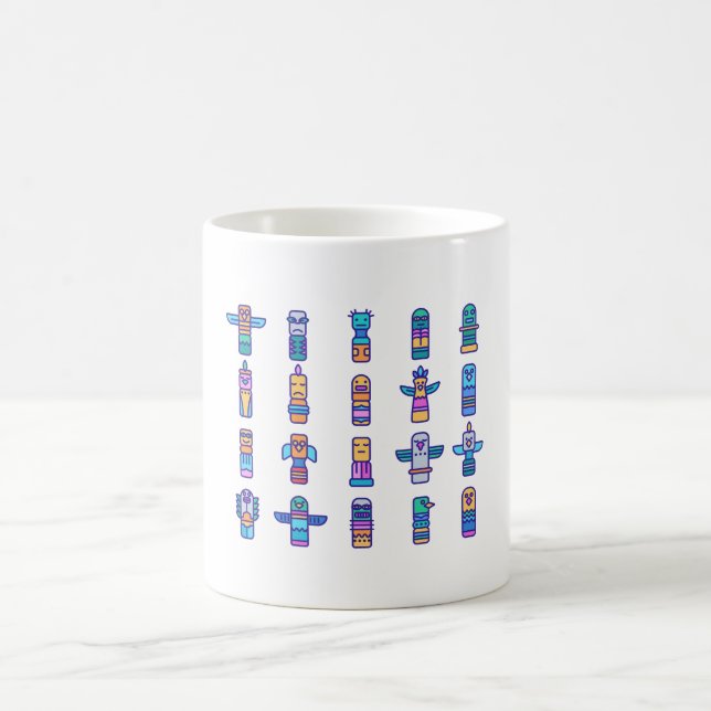 Taza De Café Orgullo nativo canadiense de animales haitianos (Centro)