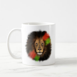 Taza De Café orgullo negro león unidad verde roja jungla gato r