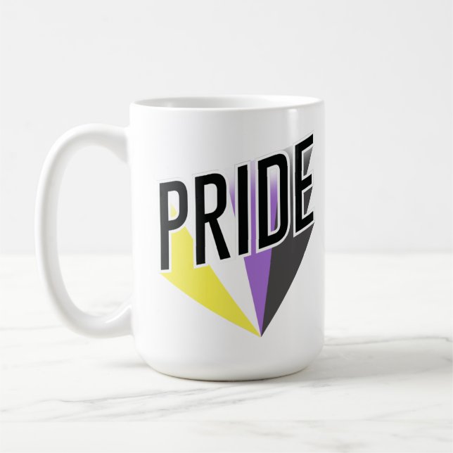 Taza De Café Orgullo No Binario Explosión (Izquierda)