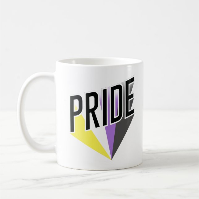 Taza De Café Orgullo No Binario Explosión (Izquierda)