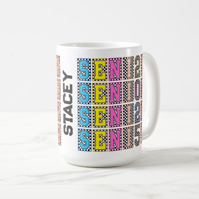 Taza De Café Orgullo Personalizado Senior 2025 (Anverso derecho)