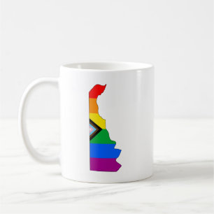 Taza De Café Orgullo Progresista LGBTQ de Delaware