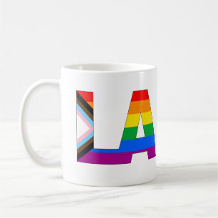 Taza De Café Orgullo Progresista LGBTQ de Los Ángeles