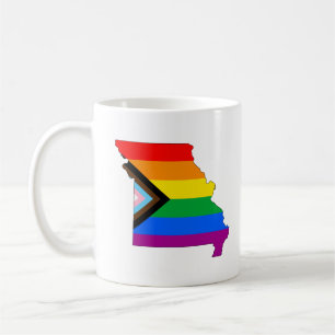 Taza De Café Orgullo Progress Pride del Estado de Missouri LGBT