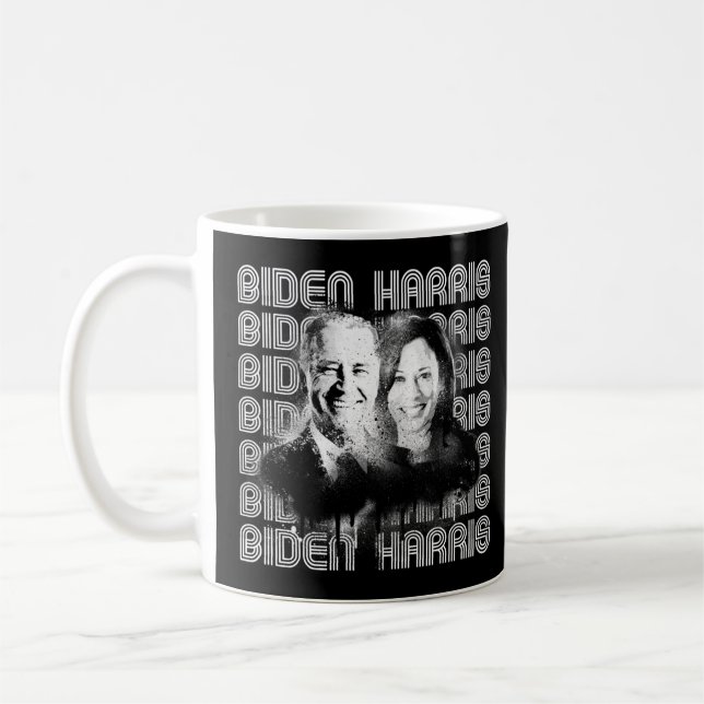 Taza De Café Orgullo Retro Biden Harris (Izquierda)