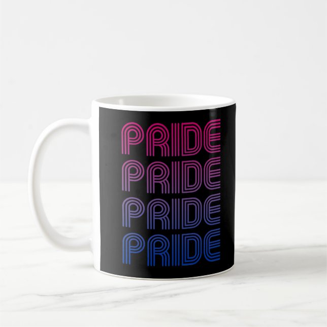 Taza De Café Orgullo Retro Bisexual (Izquierda)