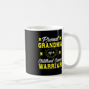 Taza De Café Orgullosa Abuela De Guerrero Del Cáncer Infantil A