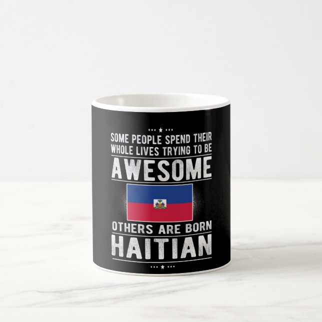 Taza De Café Orgullosa bandera haitiana patrimonio haitiano raí (Centro)