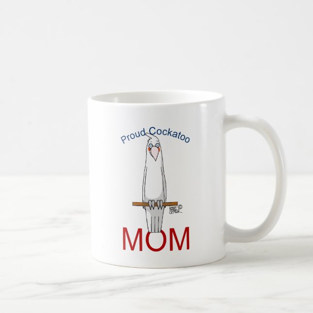 Taza De Café Orgullosa Cockatoo Mom (Derecha)