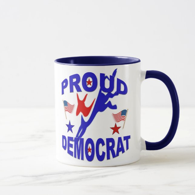 Taza de café orgullosa de Demócrata (Derecha)