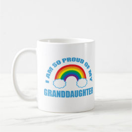 Taza De Café Orgullosa de mi nieta nieta nieta arcoiris