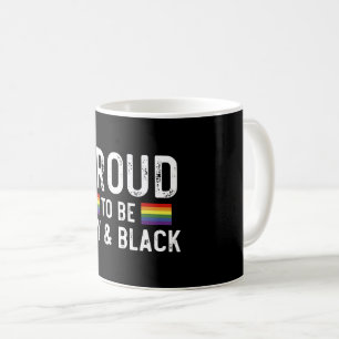 Taza De Café Orgullosa De Ser Gay Y Mes Del Orgullo Negro 2025