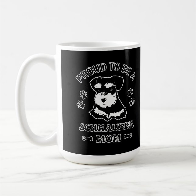 Taza De Café Orgullosa De Ser Una Madre Schnauzer (Izquierda)