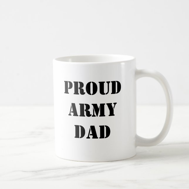 Taza de café orgullosa del papá del EJÉRCITO (Derecha)