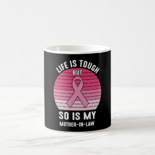Taza De Café Orgullosa familia guerrera del cáncer de seno sueg