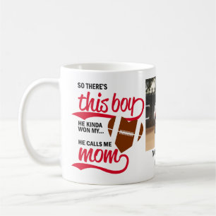 Taza De Café Orgullosa Foto de Mamá de Béisbol