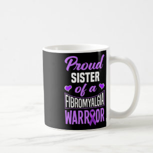 Taza De Café Orgullosa Hermana De Un Guerrero De La Fibromialgi