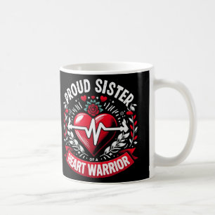 Taza De Café Orgullosa hermana Guerrera del Corazón Congenita