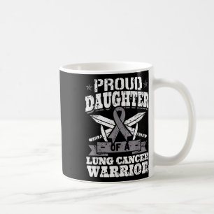 Taza De Café Orgullosa Hija De Un Carcinoma De Guerrero De Cánc