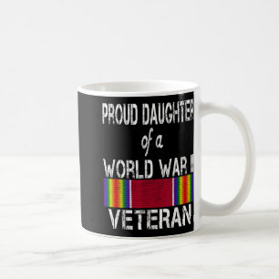 Taza De Café Orgullosa Hija De Una Veterana Milita Estadouniden