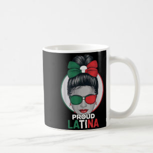 Taza De Café Orgullosa latina México mes de la herencia hispana