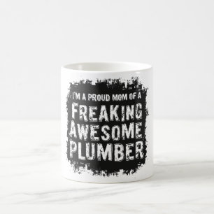 Taza De Café Orgullosa madre de un asombroso plomero