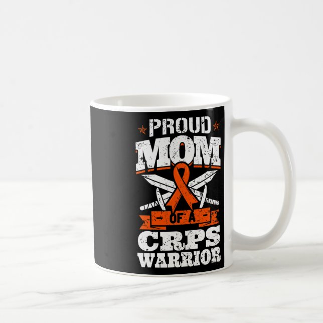Taza De Café Orgullosa Madre De Un Guerrero Crps Cinta De Conci (Derecha)