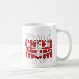 Taza De Café Orgullosa mamá animadora en rojo