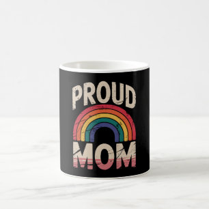 Taza De Café Orgullosa Mamá Arcoíris LGBTQ Orgullo Gay Aliada